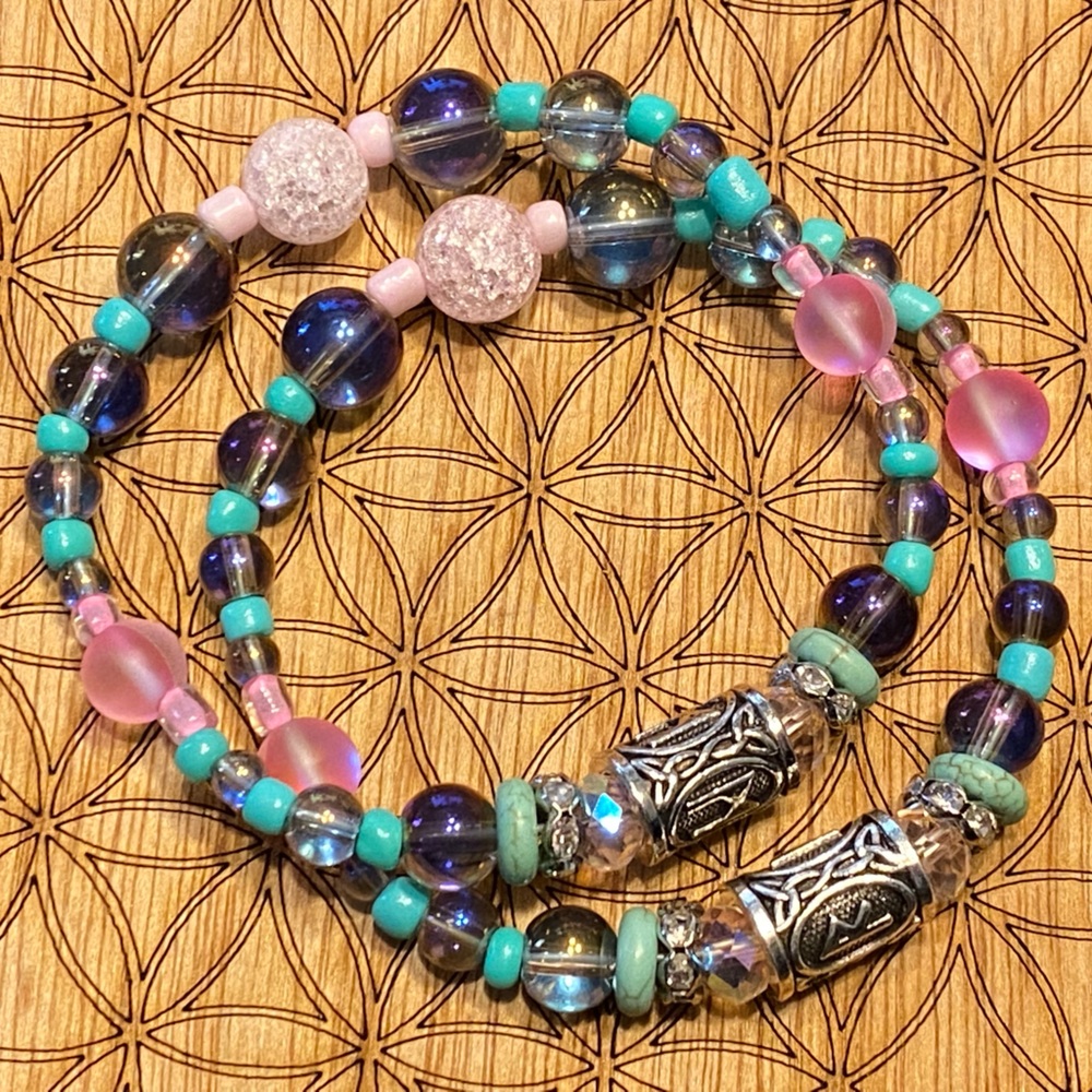 Handmade Ancient Rune, Soul stones & Gems “Positive Energy” bracelets